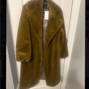 Oversized Teddy Jacket in Olive